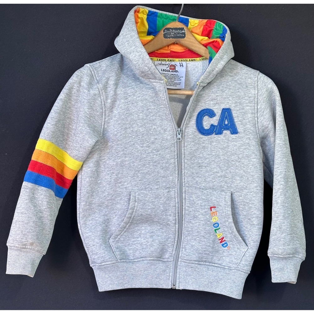 LEGOLAND California Zip Hoodie Rainbow Kids Youth Small Athleisure School